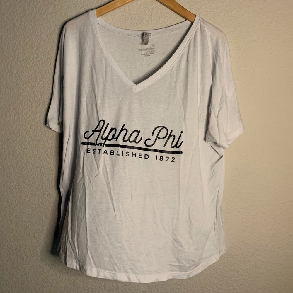 White Alpha Phi T-shirt